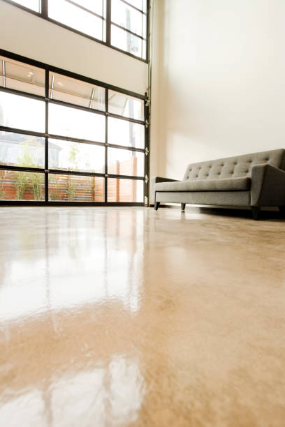 polished concrete in cambs home